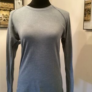 lululemon athletica Long Sleeve Crew Neck Top - Light Blue